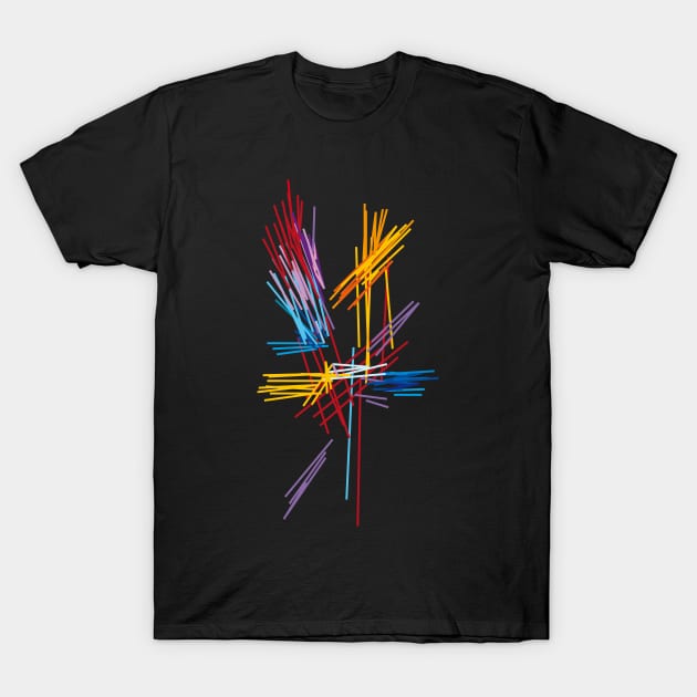 Abstract Color Blossom T-Shirt by Nikokosmos